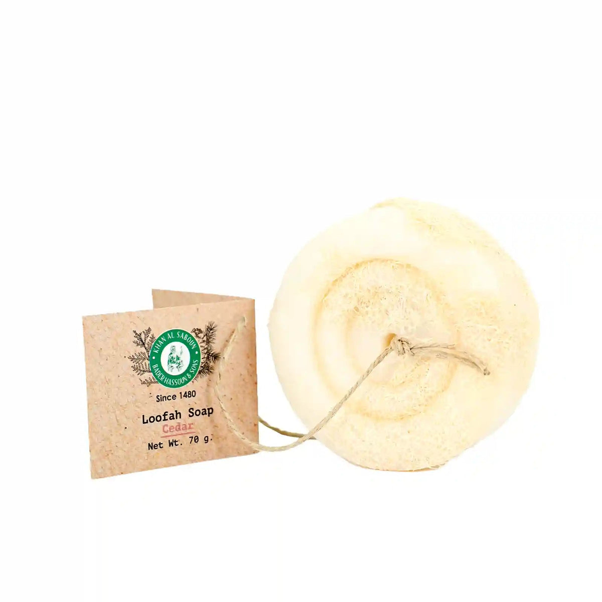 Cedar Herbal Soap with Loofah - be - natura.ae