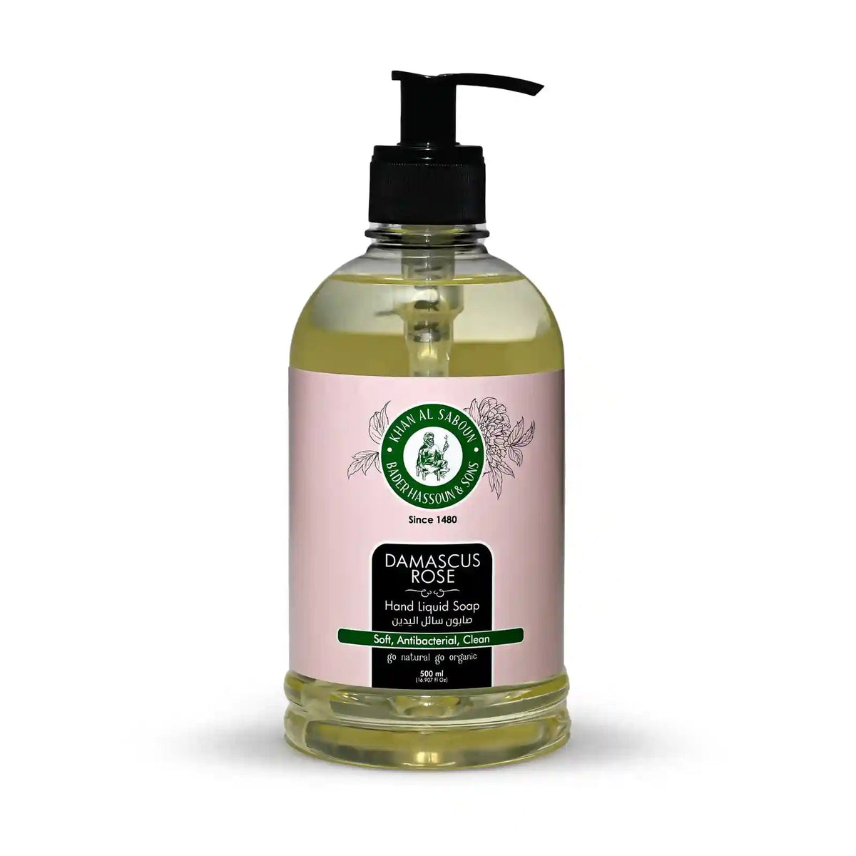 Damascus Rose Liquid Soap - 500ML - be - natura.ae