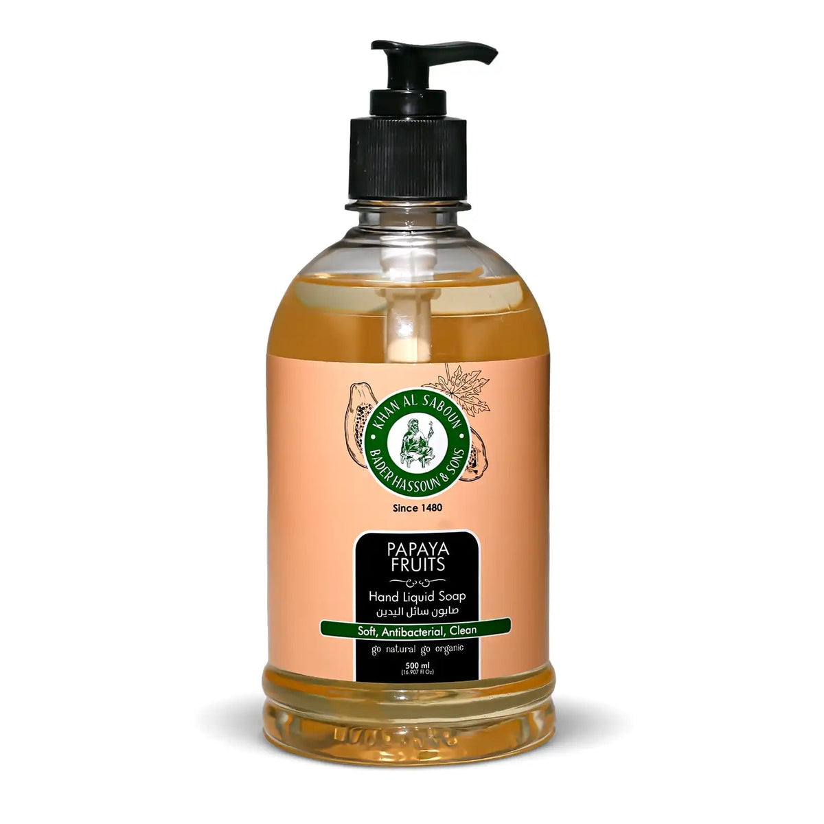 Fruity Papaya Liquid Soap - 500ML - be - natura.ae