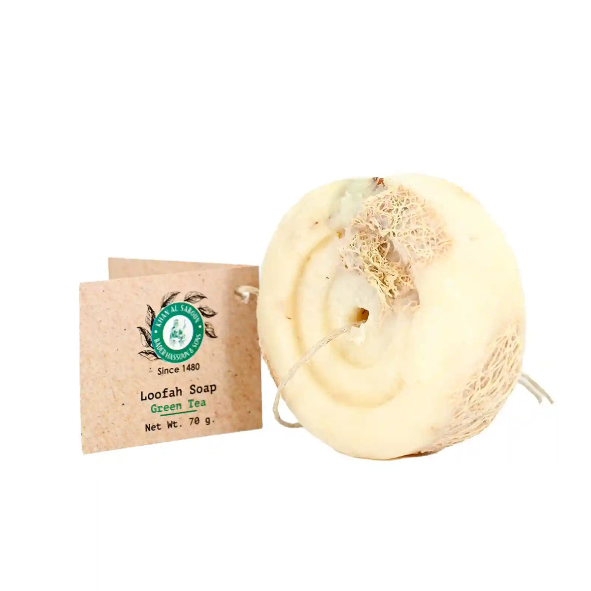 Green Tea Herbal Soap with Loofah - be - natura.ae