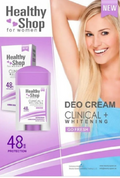 clinical Deodorant – Whitening, Brightening, and 24-Hour Freshness, Alcohol-Free, 75g